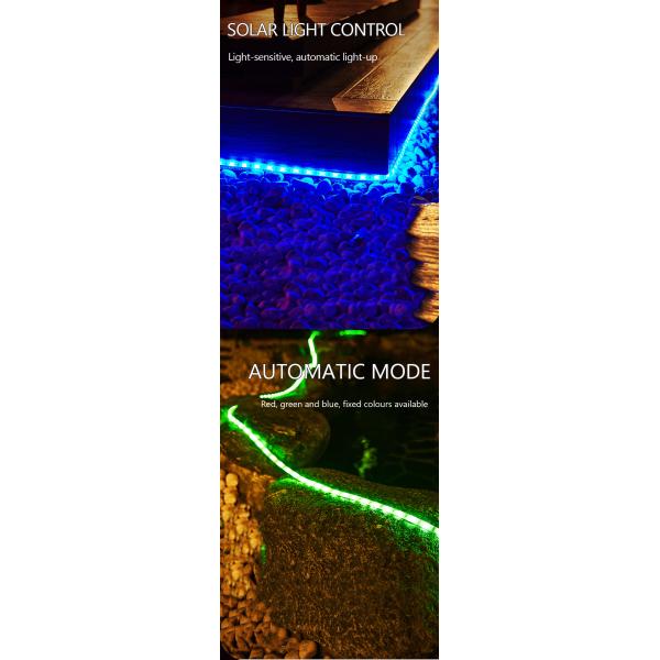 100lm 250LM Solar Powered LED Strip Solar Rope String Lights RoHS
