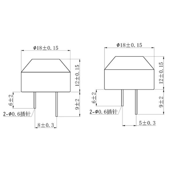 Small angle 18mm oxidation Waterproof Ultrasonic Transducer 5m Distance Measuring Sensor