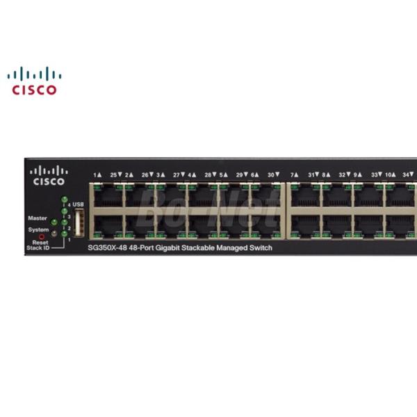 Layer 3 Cisco Gigabit Switch Stackable Managed 48x 1G Port 4x 10G Port SG350X-48-K9-CN