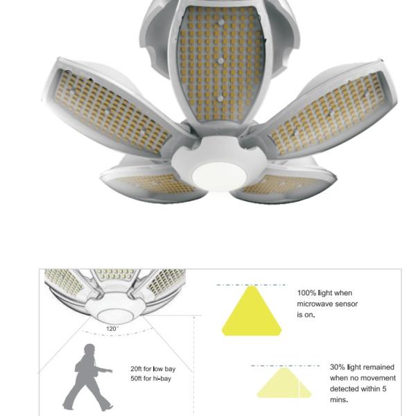 Fancy 2835 Chip Lotus Led Lights Super Brightness 60 Watt 8400LM 5 Years Warranty