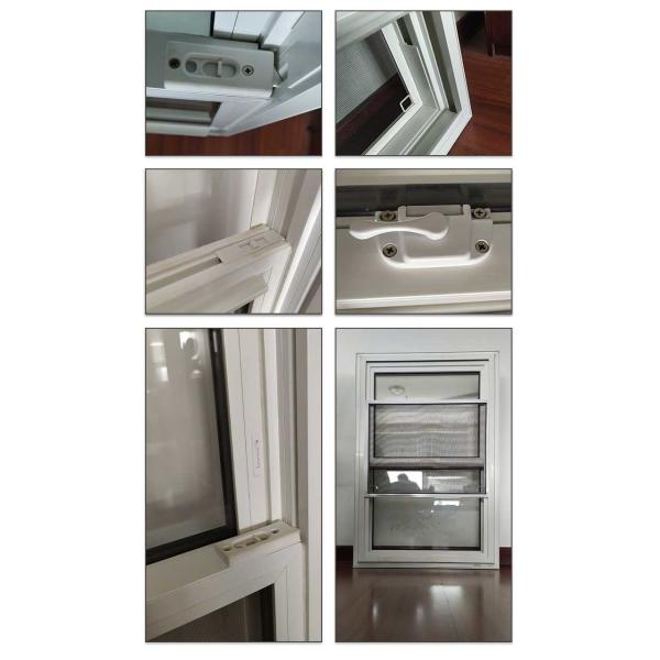 Tilt UPVC Sliding Windows With Grill Vinyl Internal Glazing Windows Waterproof