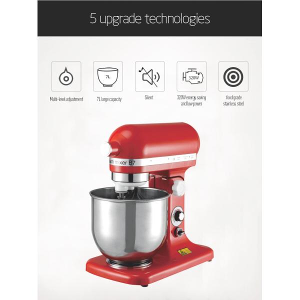 Humanized Head Up Multi Speed Hotel Kitchen Chef Machine 7L Capacity