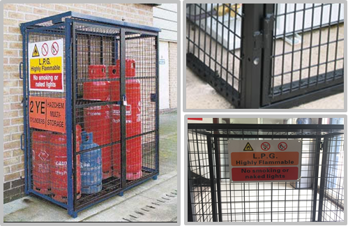 Small Gas Cylinder Cages Propane Tank Storage Easily Assembled / Dissembled