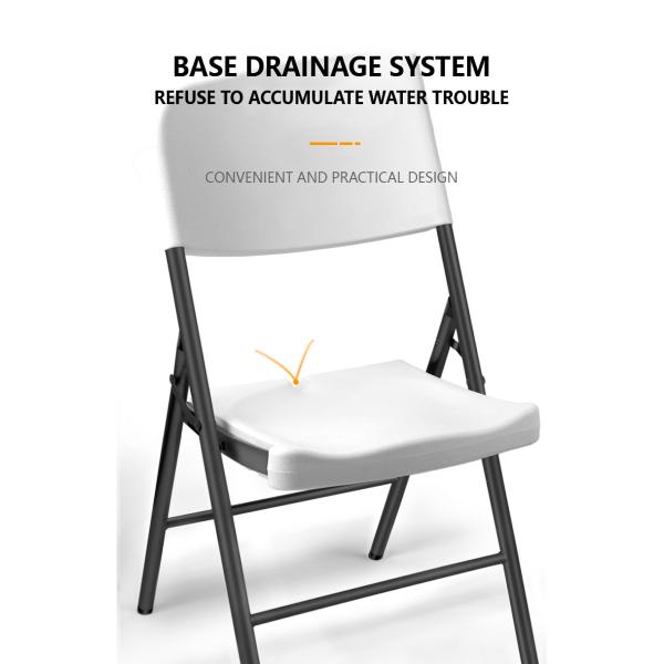 HDPE Plastic Folding Chairs Outdoor White Folding Chairs Plastic Customized