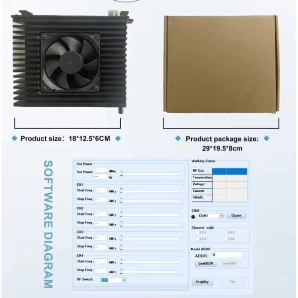 200-6GHz Customization 50W Broadband Amplifier Anti Fpv Drone Parts