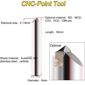 Buy cheap 60mm Shank CVD ND Diamond Point Tool Milling Cutter product