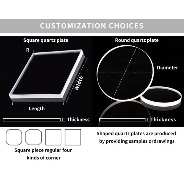 Top Front Protective Glass Milky White Quartz Glass Plate With Step For Smart Wrist Watch