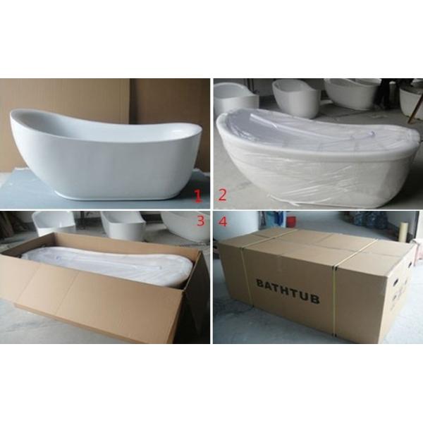 cUPC one piece acrylic bathtub with FRP reinforcement heat preservation 4.5mm acrylic