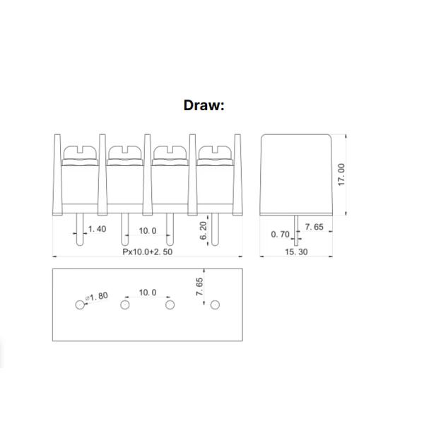KF55C-10.0-04P KF55C-10.0-06P KF55C-10MM 2P-24P Pluggable terminal block Connectors