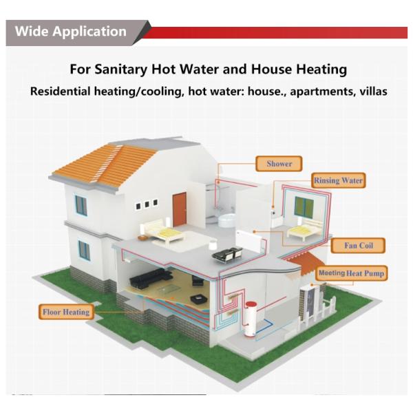 Super Quiet Air Source Heat Pump Hot Water And Heating For Bathroom