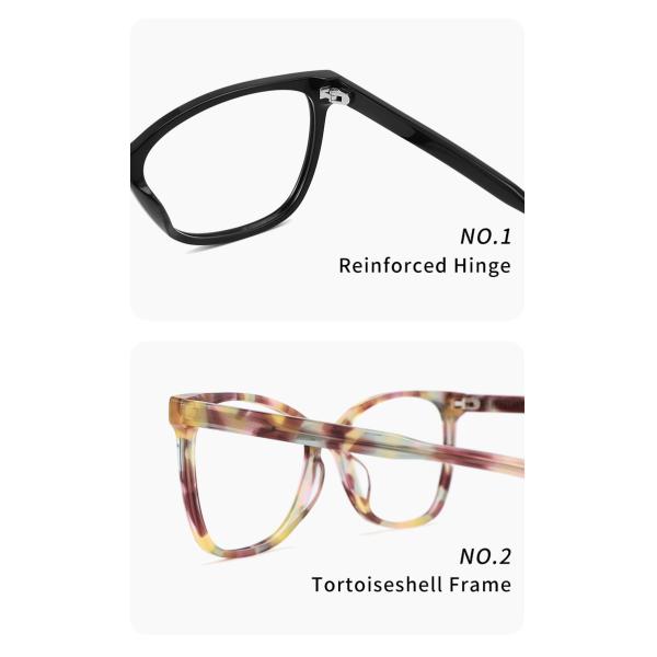 Eco Friendly Acetate Frame Glasses Women Cat Eye Optical Glasses Frame Bridge 16mm