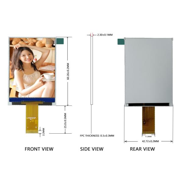 2.4-inch TFT LCD display screen with 240 * 320 resolution SPI interface, small camera, medical instrument display screen