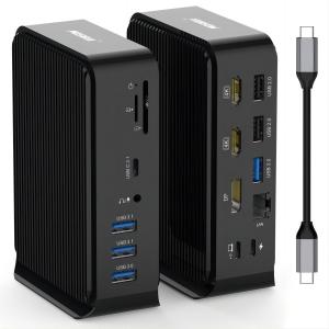 Buy cheap Thunderbolt 3 Dock Dual 4k 60hz 2 RJ45 Gigabit Ethernet product