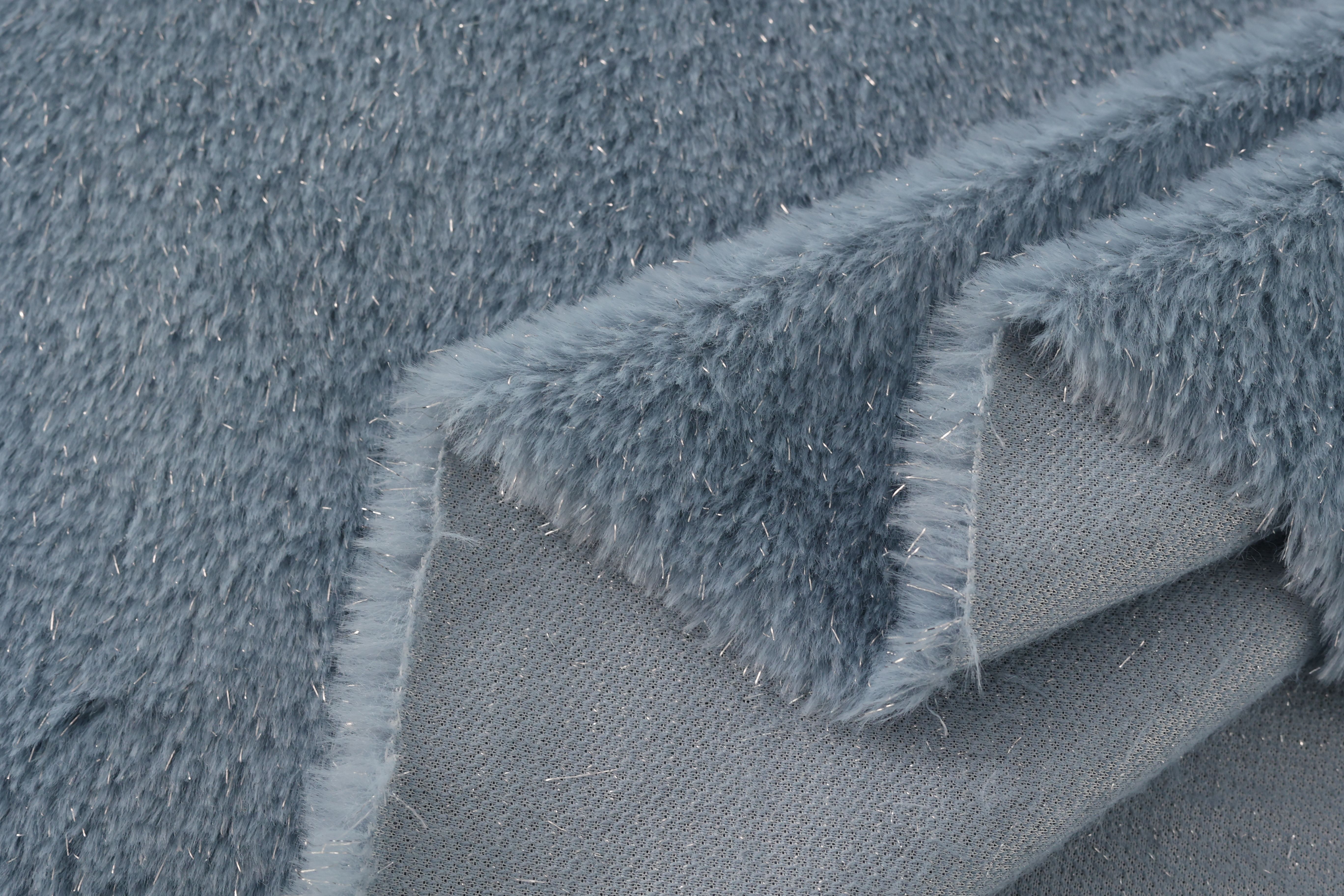 Recycled Soft 100 Polyester Fashion Fabric Silver Silk Plush Faux Fur Rabbit Ferret Fabrics for Women's Clothing Overcoat Bags Shoes