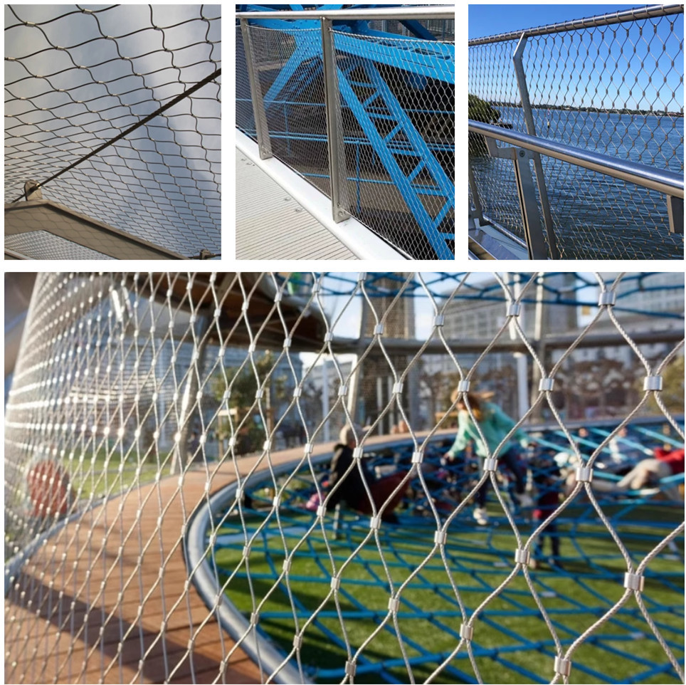2mm Stainless Steel Cable Mesh Netting 316 Grade Used For Safety Nets