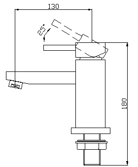 Brass Single Handle Basin Mixer Faucet Mixer Taps with Ceramic Cartridge