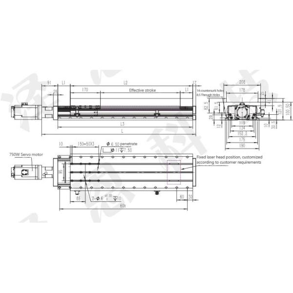 Belt Driven Linear Motion Robot Single Axis Mechanical System F190P
