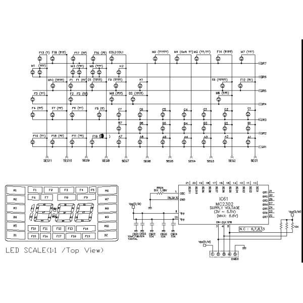 Curve Shape Custom LED Displays 16mm Resolution For Refrigrator Controller