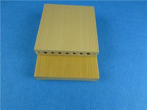 China Mouldproof Yellow WPC Composite Decking / Eco friendly Composite Wood Decking on sale