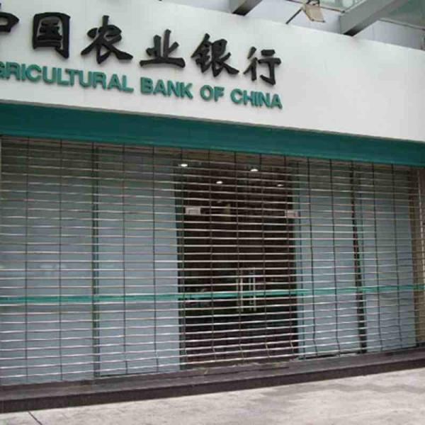 Powder Coating Storefront Security Grilles , Aluminum Roll Up Grille Security Gate