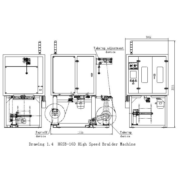 1.5kw Cable Braiding Machine , 120RPM Cord Braiding Machine