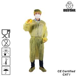 Buy cheap Polypropylene pPE Sterile Disposable Gowns Non-Hazardous Yellow Disposable Gowns product