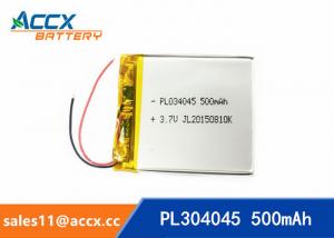 China 304050pl 3.7V lithium polymer battery with 500mAh li-ion rechargeable battery lipo battery on sale