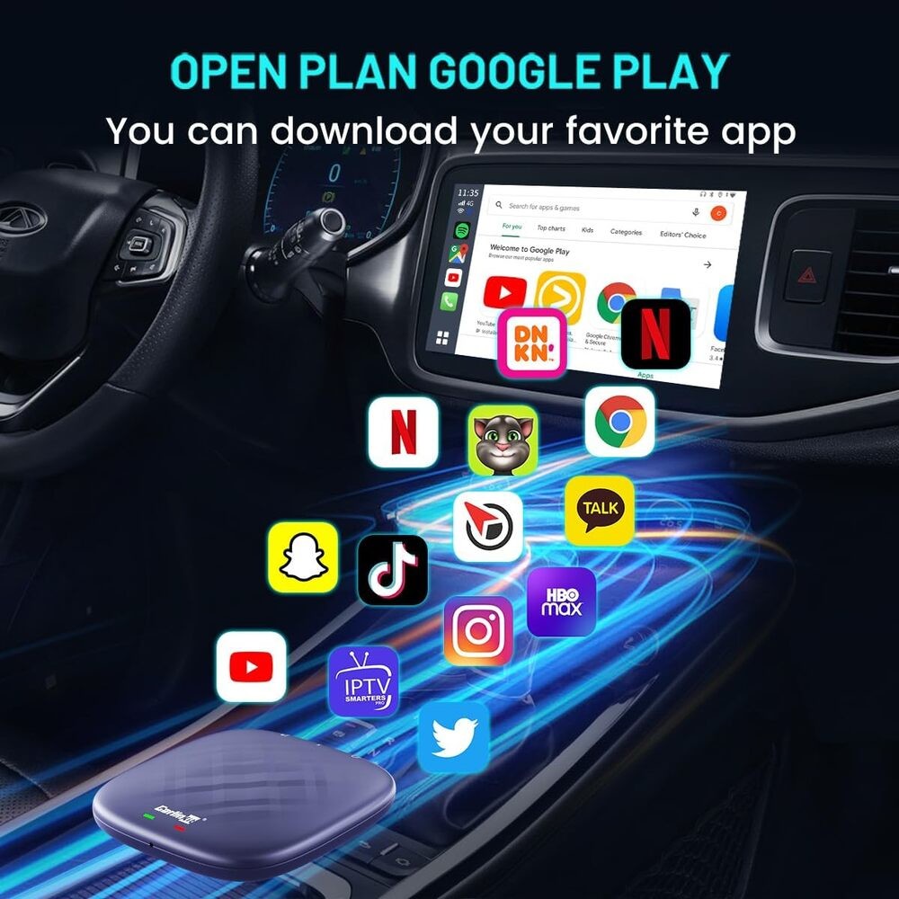 Tbox Plus Cpc200 4G + 64G Wired to Wireless Adapter Carplay Ai Box Customized Logo Carlink Car Play Tv Box