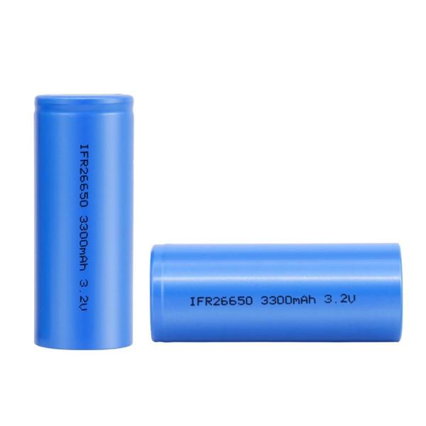 Cylindrical Lithium Iron Phosphate 26650 3.2V 3300mAh LiFePO4 Battery Cell