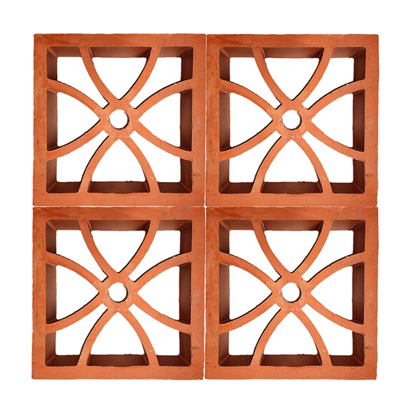 800 Centigrade Heat Insulation Hollow Perforated Clay Bricks For Garden Wall Decorative Construction