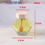 100ML Transparent Hexagon Honey Jars Jam Sauce Hex Honey Jars