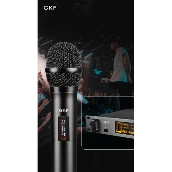 Wireless Microphone System Phenyx Pro 4 Channel UHF Cordless Mic Set All Metal