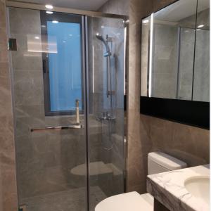 Buy cheap SGCC Tempered Glass Shower Enclosure Stainless Steel Hinged Swinging Shower Doors product