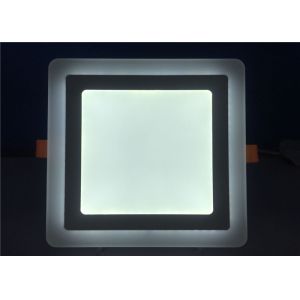 Buy cheap SMD 2835 White Led Flat Panel Downlight Recessed Double Color Square Indoor product