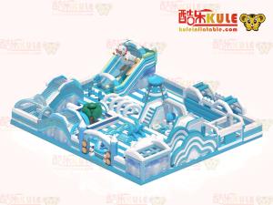 Buy cheap Inflatable Castle Jump House With Big Slides ( Blue &amp; White ) product