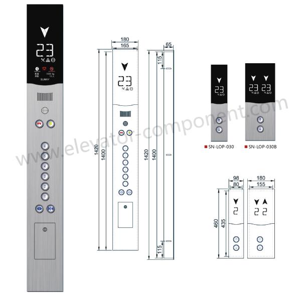 Passenegr Elevator Lift With Round Button For COP / Elevator Button Panel