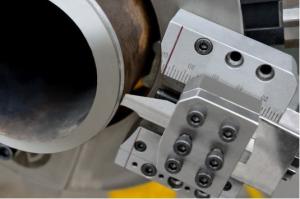 Buy cheap OCS NC Series CNC Pipe Cutting Chamfering Machine Clamshell Cutter Speed Adjustment product