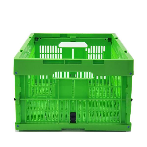 Large 45l Plastic Folding Crate For Fruits And Vegetables Turnover Basket Storage