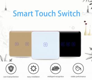 China ABS Four Gang Tuya Smart Switch 600W 3 Gang Remote Control Light Switch on sale