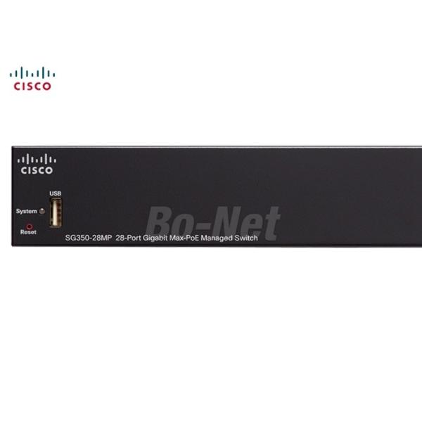 28 Port Cisco Gigabit Smart Switch Max POE Managed SG350-28MP-K9-CN SG350-28MP With 382W Power MGBLH1