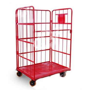 Buy cheap Powder Coated Steel Roll Container Steel Foldable Roll Cage 52.5kg Net Weight product