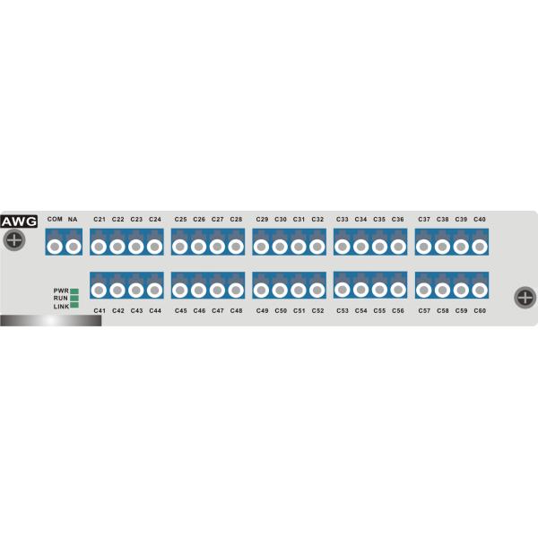 1U rack 100GHZ AWG 40 Wavelengths Multiplexing/Demultiplexing Card for high-capacity DWDM systems