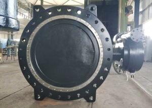 Buy cheap DN1000 Flange Connection Double Offset Butterfly Valve , Cast Iron Metal Seated Butterfly Valves product