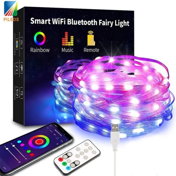 Full Color String Lights Outdoor Christmas Lights IP65 Waterproof For Atmosphere