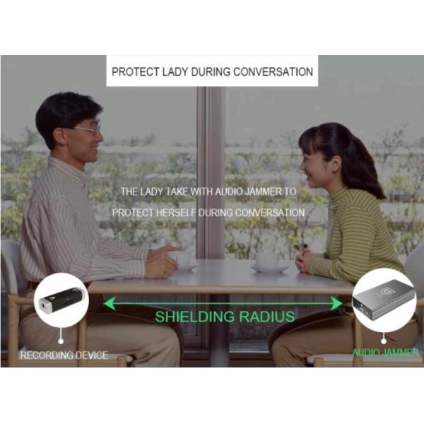 600g Cell Phone Signal Jammer Built In Battery 6000mAh 1.5m Radius 90° Shielding Angle