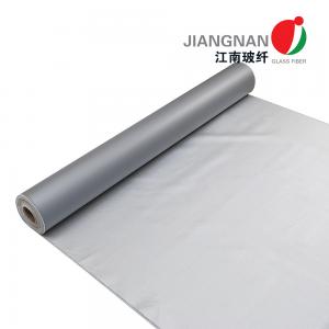 Buy cheap 0.6 / 0.8mm Silicone Coated Fabric For Fire Curtain System Fire Retardant Curtain Fabric product