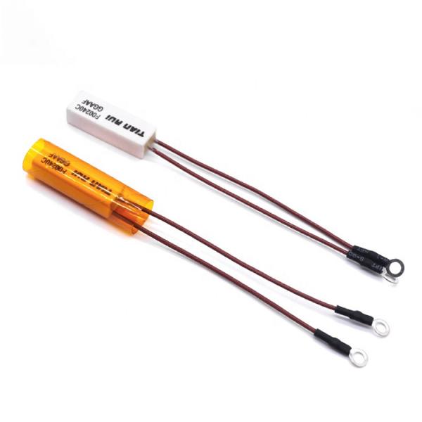 With Yellow Sleeve Polyimide Straightener Hair Dryer F240C F227C Temperature Fuse Ceramic Thermal Fuse Furmal Fuse
