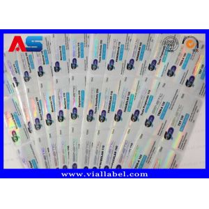 China Adhesive Sticker Peptide Bottle Labels Custom Vial Labels Pharmaceutical Printing on sale