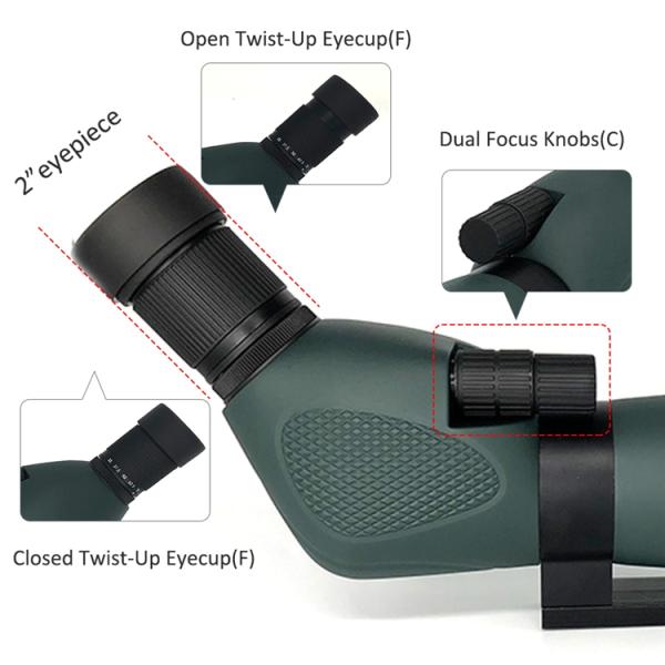 FMC Lens 80mm Spotting Telescope Day And Night Waterproof Sniper Tactical