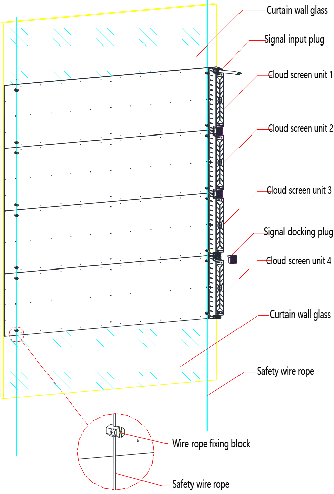 Waterproof Indoor P20 Mesh Transparent Led Panel Screen For Advertising
